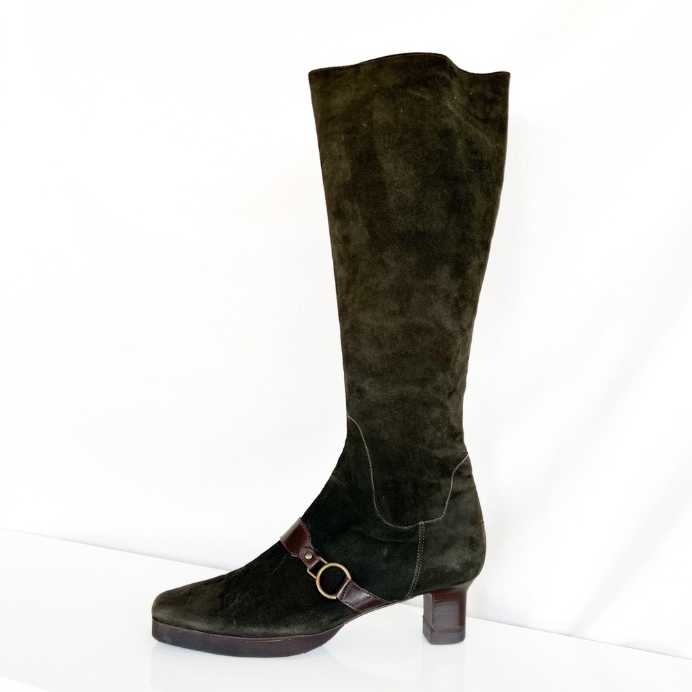 Olive Suede Cole Haan Boots 6
